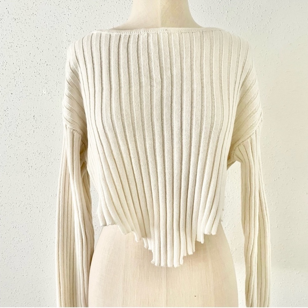 Long Sleeve Ribbed Knit Pullover